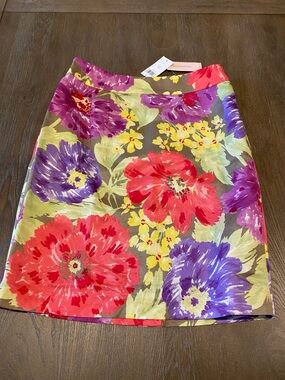 Beautiful Banana Republic Floral Mini Skirt in Red, Purple, Yellow, Green